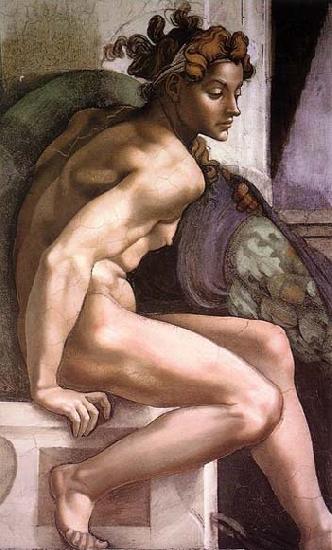 Michelangelo Buonarroti Ignudo oil painting picture